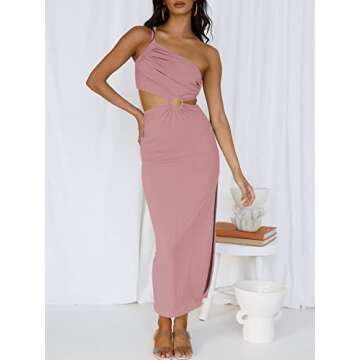 Stylish ANRABESS Summer Maxi Dress with Cutout for Women