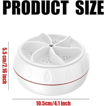 2025 New Portable Mini Washing Machine Ultrasonic Turbo Washer for Home Travel College