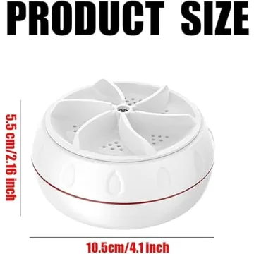 2025 New Portable Mini Washing Machine Ultrasonic Turbo Washer for Home Travel College