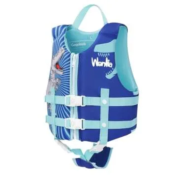 Wenlia Kids Swim Vest with Dinosaurs for Swimming Fun