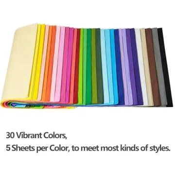 Simetufy Tissue Paper for Gift Bags, 150 Sheets 30 Assorted Colored Tissue Paper Bulk for Gift Wrapping, 20 x 26 in Art Tissue Paper for Crafts, Gift Wrapping Tissue Paper for Gifts