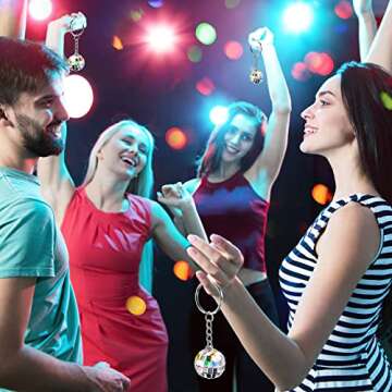 Henoyso Mini Disco Ball Keychain 36 pcs Party Favors
