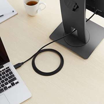 Amazon Basics DisplayPort to HDMI Cable, Uni-Directional, 4K@30Hz, 1920x1200, 1080p, 6 ft, Black