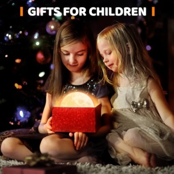 KIFACI Rechargeable Moon Lamp - 16 Colors & Remote Control