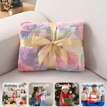 Glow in The Dark Butterfly Blanket for 1 2 3 4 5 6 7 8 9 10 11 12 Year Old Girl Gifts, Pink Blanket Soft Cozy for Kids Girl Birthday Christmas Toys Gift, Throw Blanket 50"x60"