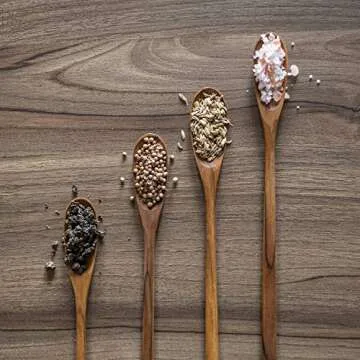 Buy FAAY Golden Brown Long Wooden Spoons - Eco-Friendly Kitchen Must-Have