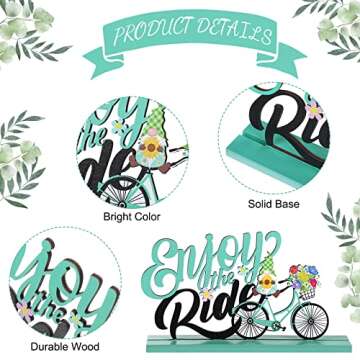 Blulu 4 Pcs Hello Spring Table Decorations for Home