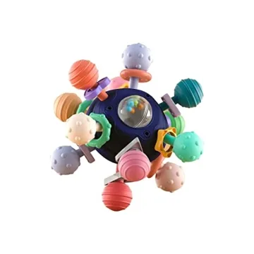 Sensory Baby Teething Toys with Rattle for 0-18 Months