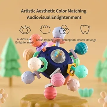 Baby Sensory Teething Toy for Infants Rattle & Grip