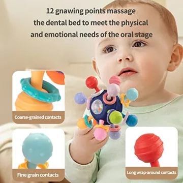 Baby Sensory Teething Toy for Infants Rattle & Grip