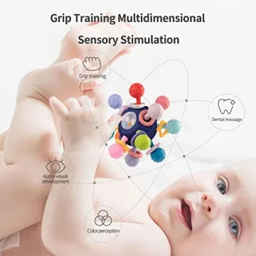Baby Sensory Teething Toy for Infants Rattle & Grip