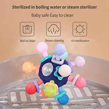 Baby Sensory Teething Toy for Infants Rattle & Grip