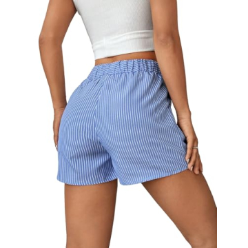 Floerns Women's Stylish Plaid Casual Summer Shorts