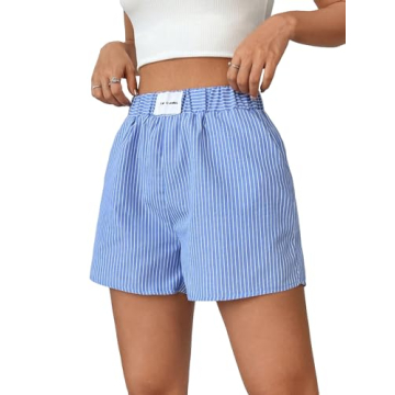 Floerns Women's Stylish Plaid Casual Summer Shorts