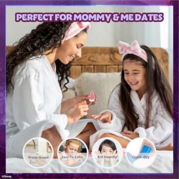 Townley Girl Disney Frozen Elsa and Anna Non-Toxic Peel-Off Water-Based Safe Quick Dry Nail Polish Gift Kit Set for Kids Girls with Bonus Nail Separators, 14 Pc Set (All Solid Colors)