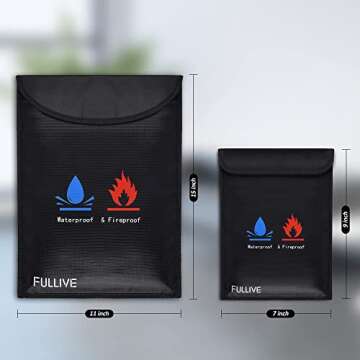 Fireproof Document Bags for Legal Documents and Valuables