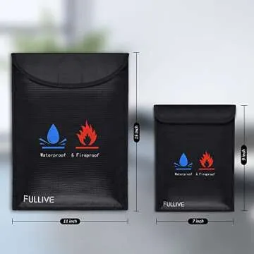 Fireproof Document Bags for Legal Documents and Valuables