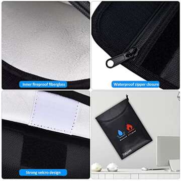 Fireproof Document Bags for Legal Documents and Valuables