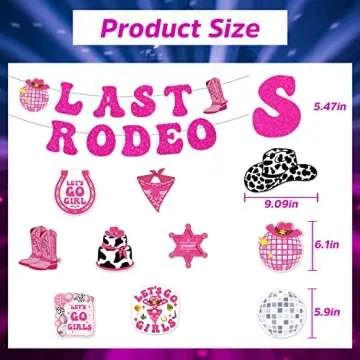 Last Rodeo Party Decorations | Preppy Disco Swirls Set