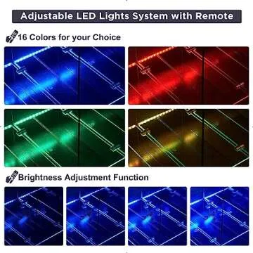 T4TREAM Modern End Table with RGB LED Lights