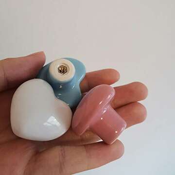 YOUYOUULU Love Pink Knobs - Cute Ceramic Drawer Handles