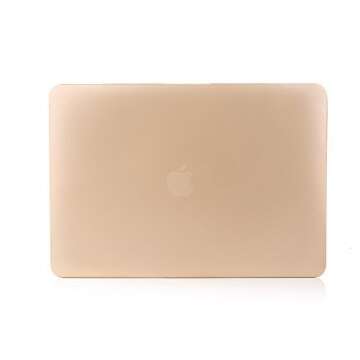 RUBAN Case for Old MacBook Pro 13 inch (A1502 & A1425 Models) 2015 2014 2013 2012, Plastic Hard Shell Case & Keyboard Cover for Old Version Mac Pro Retina 13 Inch, Gold