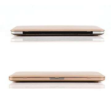 RUBAN Case for Old MacBook Pro 13 inch (A1502 & A1425 Models) 2015 2014 2013 2012, Plastic Hard Shell Case & Keyboard Cover for Old Version Mac Pro Retina 13 Inch, Gold