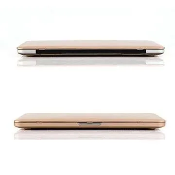 RUBAN Case for Old MacBook Pro 13 inch (A1502 & A1425 Models) 2015 2014 2013 2012, Plastic Hard Shell Case & Keyboard Cover for Old Version Mac Pro Retina 13 Inch, Gold