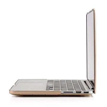 RUBAN Case for Old MacBook Pro 13 inch (A1502 & A1425 Models) 2015 2014 2013 2012, Plastic Hard Shell Case & Keyboard Cover for Old Version Mac Pro Retina 13 Inch, Gold