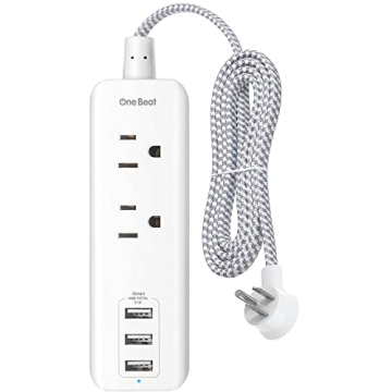 Power Strip with USB 2 Outlets 3 Ports for Home Travel