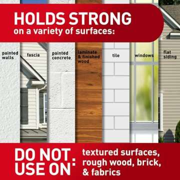 Command Outdoor Light Clips, 4 Pack of 16 Clear Clips and 20 Command Strips, Damage Free Hanging Light Clips with Adhesive Strips, Wall Clips for Hanging Outdoor Lights and Cables Outside