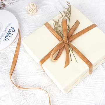 Ribbli Khaki Velvet Ribbon for Gift Wrapping and Crafts