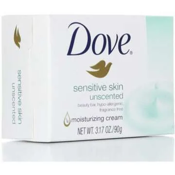 Dove Soap for Sensitive Skin - 4 Pack, Gentle & Nourishing