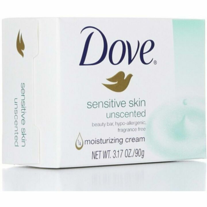 Dove Soap for Sensitive Skin - 4 Pack, Gentle & Nourishing