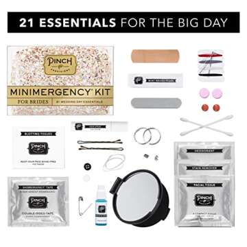 Pinch Provisions Minimergency Kit for Brides, Pink Diamond, Includes 21 Must-Have Emergency Essentia...