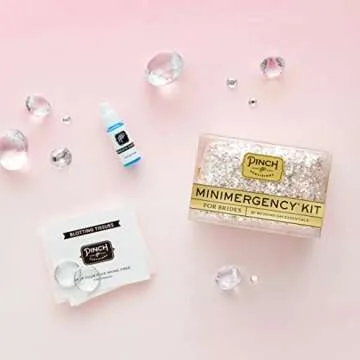 Pinch Provisions Minimergency Kit for Brides, Pink Diamond, Includes 21 Must-Have Emergency Essential Items for Your Big Wedding Day, Compact, Multi-Functional Zipper Pouch, Perfect Survival Kit Gift