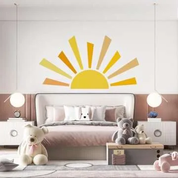 Buy Boho Half Sun Wall Decal - Playful Peel and Stick Design