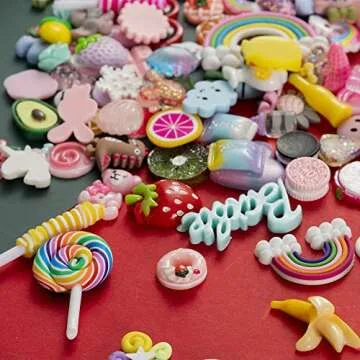 WINTING 100pcs Mixed Candy Charms for DIY Crafts