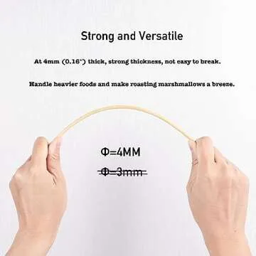 DESIOLE Natural Bamboo Skewers, 100Pcs 10Inch BBQ Sticks for Appetiser, Fruit, Cocktail, Kabob, Choc...