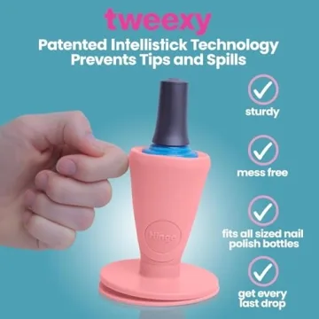 tweexy Hinge Untippable Nail Polish Holder Anti-Spill Design