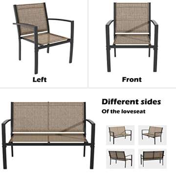 Greesum 4 Pieces Patio Furniture Set for Outdoor Relaxation