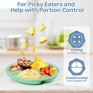 Suction Plates and Utensils for Babies Self-Feeding Set