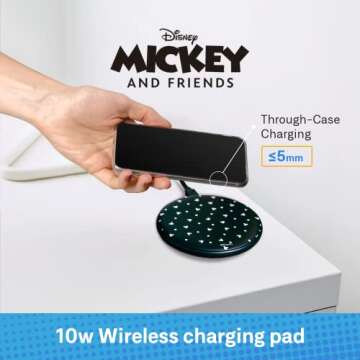 Disney Mickey Mouse Wireless Charger - Fun Phone Charging Pad