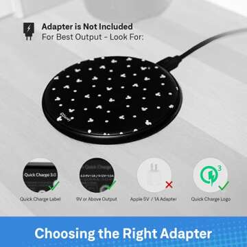 Disney Mickey Mouse Wireless Charger - Fun Phone Charging Pad