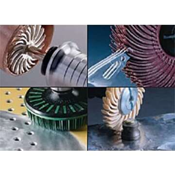 Cubitron Radial Bristle Brush, 6 in x 1/2 in x 1 in 80 With Adapter