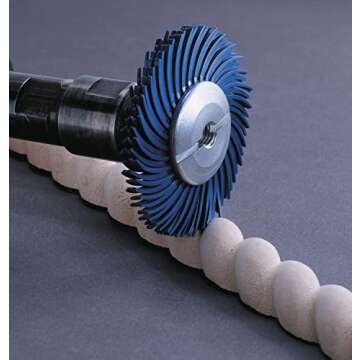 Cubitron Radial Bristle Brush, 6 in x 1/2 in x 1 in 80 With Adapter