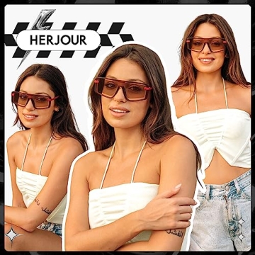 HERJOUR Retro Oversized Sunglasses for Unique Style