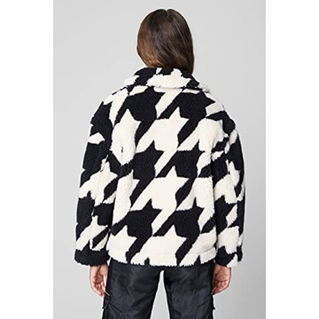 Stylish [BLANKNYC] Women’s Houndstooth Coat for Urban Chic