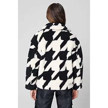 Stylish [BLANKNYC] Women’s Houndstooth Coat for Urban Chic