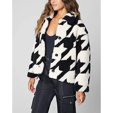 Stylish [BLANKNYC] Women’s Houndstooth Coat for Urban Chic